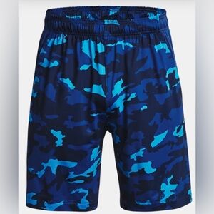 New Under Armour Men’s Small UA Tech Vent Printed 8" Shorts Blue Camo NWT